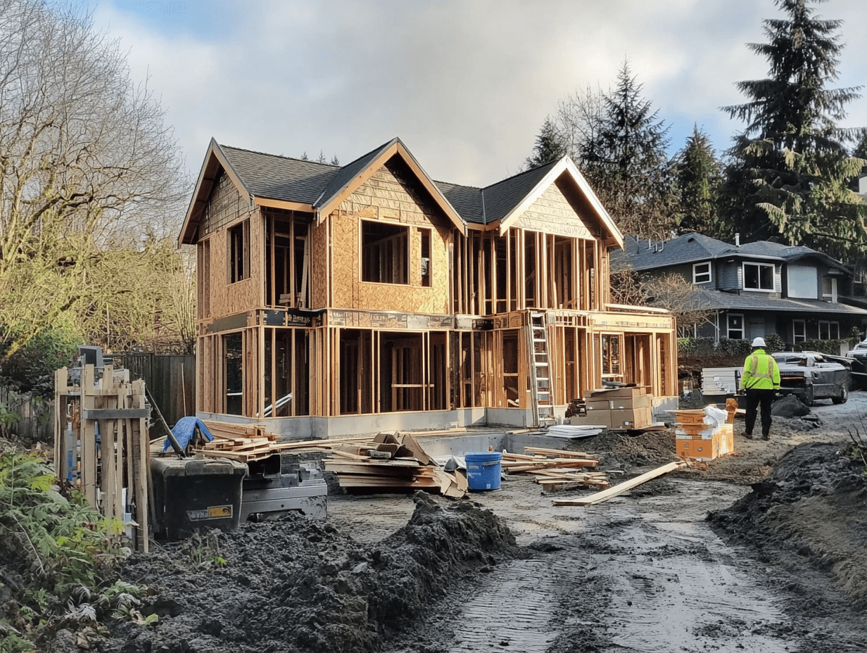 home with a warranty under construction
